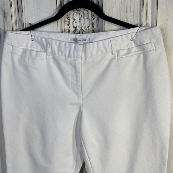 Van Heusen Studio White Straight Leg Trousers
With Front and Back Pockets - Picture 2 of 7